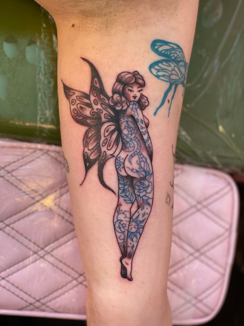 Fairy Flower Tattoo Leg | TikTok